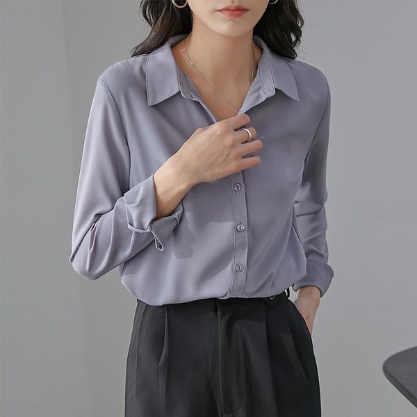 women's blouses & shirts high fashion ol style workwear women korean puff sleeve single-breasted loose shirt femme blusas, White
women's blouses & shirts high fashion ol style workwear women korean puff sleeve single-breasted loose shirt femme blusas, White