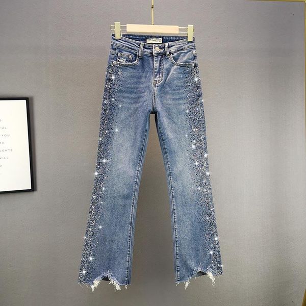 heavy industry -drilling bootcut jeans women's tide 2021 spring and autumn high-waisted thin flared pants 0128, Blue
heavy industry -drilling bootcut jeans women's tide 2021 spring and autumn high-waisted thin flared pants 0128, Blue