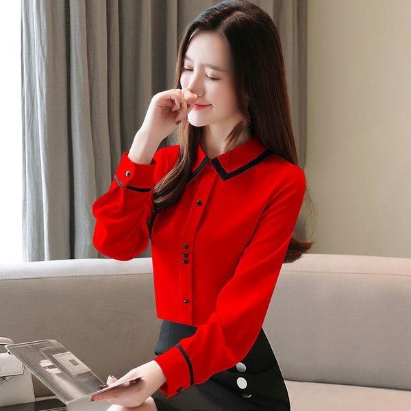 women's blouses & shirts office lady chiffon shirt red long sleeve female blouse 2021 summer plus size autumn fashion spring, White
women's blouses & shirts office lady chiffon shirt red long sleeve female blouse 2021 summer plus size autumn fashion spring, White
