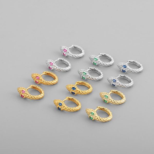 hoop & huggie aide samll round snake hoops earrings jewelry 925 sterling silver animal rose red blue green zircon earring brincos, Golden;silver
hoop & huggie aide samll round snake hoops earrings jewelry 925 sterling silver animal rose red blue green zircon earring brincos, Golden;silver
