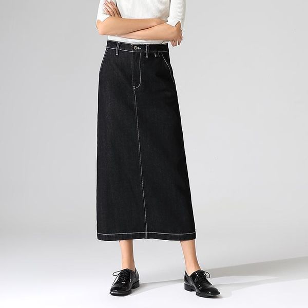 toyouth women denim skirts casual solid mid waist midi female all-match a-line jeans skirt, Black
toyouth women denim skirts casual solid mid waist midi female all-match a-line jeans skirt, Black