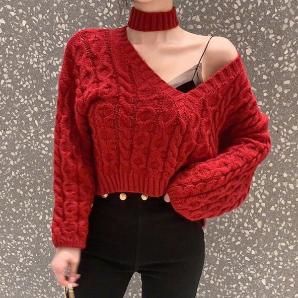 women's sweaters zawfl autumn/ winter fashion ol elegant woman enlargement sleeve v-cleavage hanging neck optional colour solid sweater, White;black
women's sweaters zawfl autumn/ winter fashion ol elegant woman enlargement sleeve v-cleavage hanging neck optional colour solid sweater, White;black