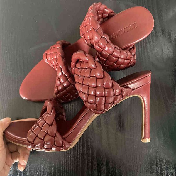 sandals luxury brand designer slides nightclub mules women 9cm high heels fetish summer weave slippers wedding bridal shoes q7b6, Black
sandals luxury brand designer slides nightclub mules women 9cm high heels fetish summer weave slippers wedding bridal shoes q7b6, Black