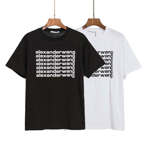 Mens t shirt Tide Brand Short Sleeved 2021 New ALXANDER WANG Fashion Letter Print High Quality Loose Round Neck Top Clothing, Black
Mens t shirt Tide Brand Short Sleeved 2021 New ALXANDER WANG Fashion Letter Print High Quality Loose Round Neck Top Clothing, Black