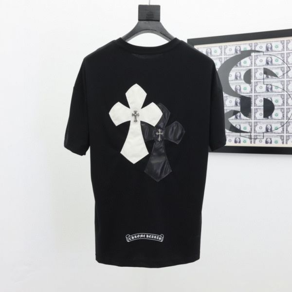 summer new ch cro short sleeve cross leather iron frame sanskrit loose men's and women's fashion t-shirt, White;black
summer new ch cro short sleeve cross leather iron frame sanskrit loose men's and women's fashion t-shirt, White;black
