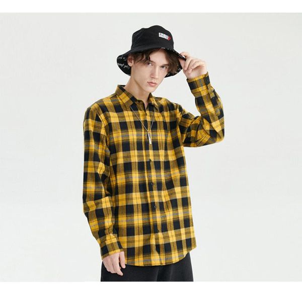 men's casual shirts 2021 spring autumn brand designer fashion plaid patchwork long sleeves shirt for men male blouse, White;black
men's casual shirts 2021 spring autumn brand designer fashion plaid patchwork long sleeves shirt for men male blouse, White;black