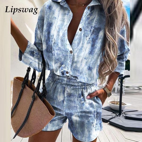 women's tracksuits autumn long sleeve + summer pocket shorts suits casual turn-down collar shirts outfits fashion denim print women 2p, Gray
women's tracksuits autumn long sleeve + summer pocket shorts suits casual turn-down collar shirts outfits fashion denim print women 2p, Gray