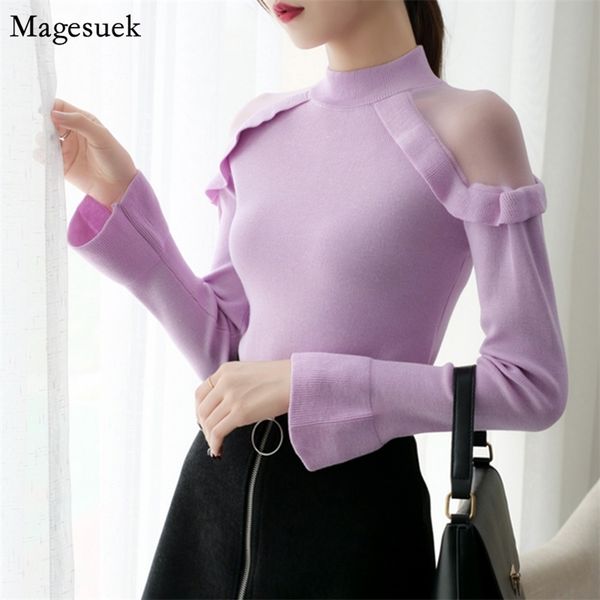 autumn winter sweater women flare sleeve vintage jumper slim white turtleneck knitted pull femme 6387 95 210512, White;black
autumn winter sweater women flare sleeve vintage jumper slim white turtleneck knitted pull femme 6387 95 210512, White;black