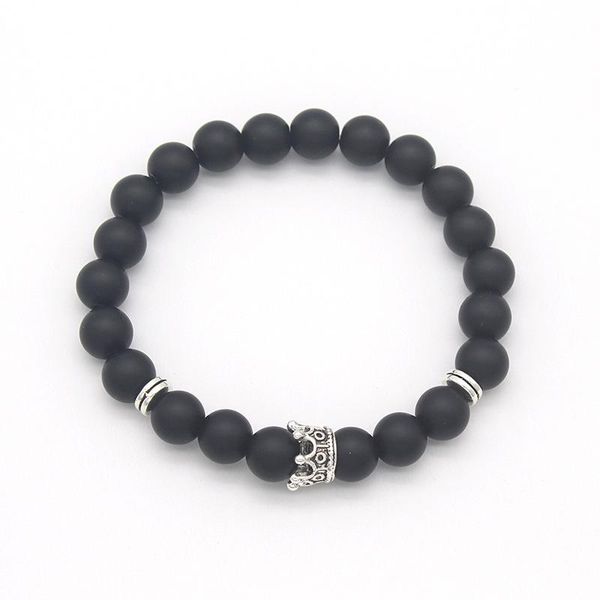 beaded, strands charmsmic 8mm frosted beads bracelets vintage silver color crown pendant matte black jewelry gifts 2021
beaded, strands charmsmic 8mm frosted beads bracelets vintage silver color crown pendant matte black jewelry gifts 2021