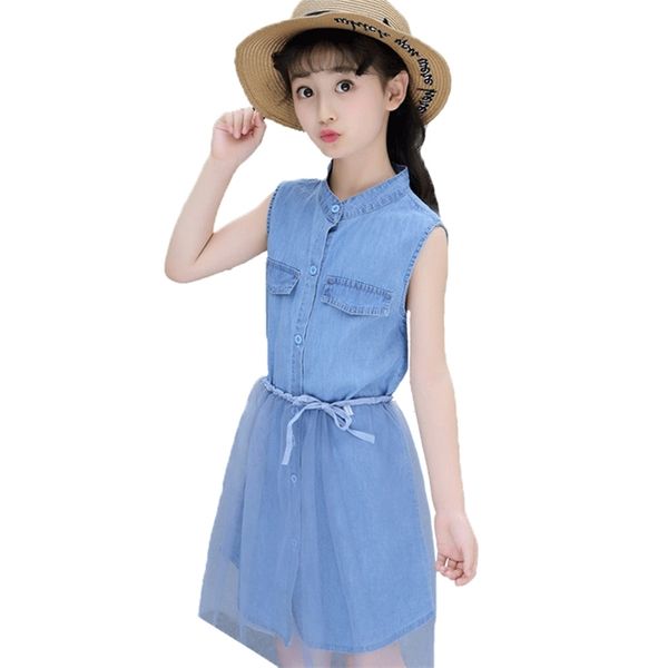 girls summer clothes mesh denim vest + dress outfit children's costume 6 8 10 12 14 210528, White
girls summer clothes mesh denim vest + dress outfit children's costume 6 8 10 12 14 210528, White