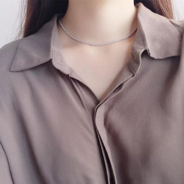 sterling silver necklace simple fashion single circle zircon personalized choker female jewelry chains
sterling silver necklace simple fashion single circle zircon personalized choker female jewelry chains