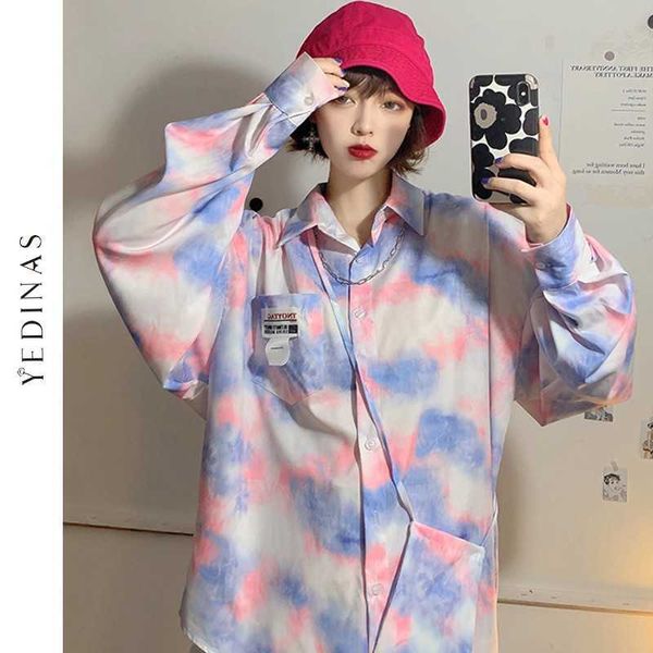 yedinas spring tie dye long sleeve shirt women and blouse button up korean style shirts chic loose blouses female plus size 210527, White
yedinas spring tie dye long sleeve shirt women and blouse button up korean style shirts chic loose blouses female plus size 210527, White