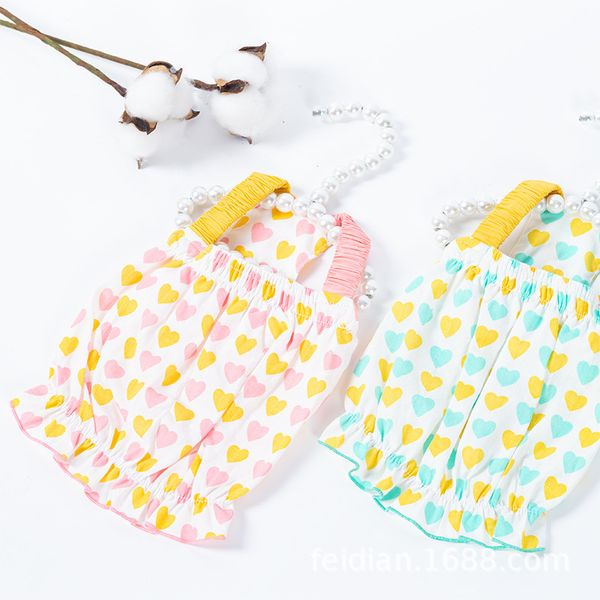 spring and summer korean pet clothing love printing contrast color short suspender dog cat products
spring and summer korean pet clothing love printing contrast color short suspender dog cat products