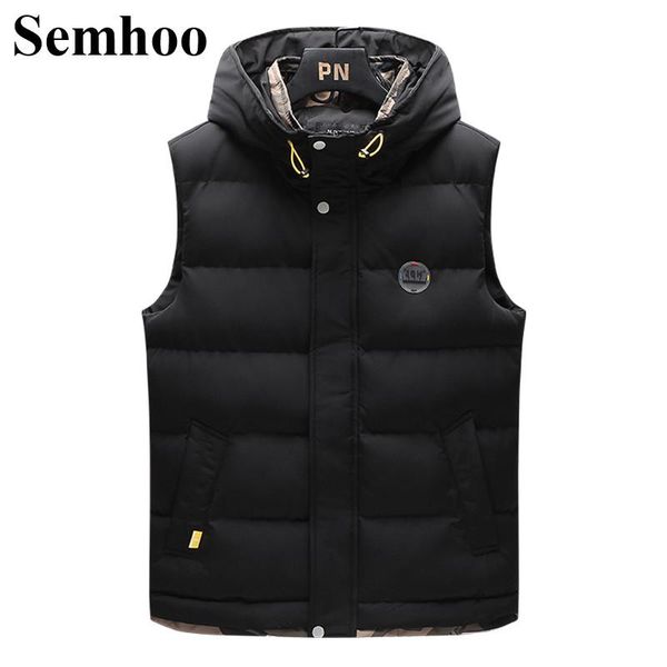 men's vests 2021 winter men warm thicken vest fashion single color mens casual hooded loose wild breathable plus size waistcoat, Black;white
men's vests 2021 winter men warm thicken vest fashion single color mens casual hooded loose wild breathable plus size waistcoat, Black;white