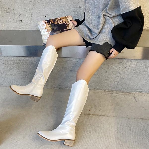 boots 2021 ins women white block high heels mid calf lady riding cowboy winter designer thigh western shoes, Black
boots 2021 ins women white block high heels mid calf lady riding cowboy winter designer thigh western shoes, Black