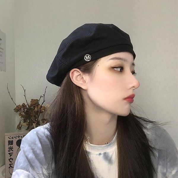 berets beret female spring and autumn black octagonal hat british retro painter cap, Blue;gray
berets beret female spring and autumn black octagonal hat british retro painter cap, Blue;gray