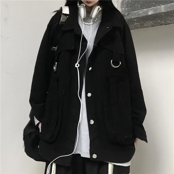 women's jackets hip-hop cargo jacket coat female gothic casual loose korean style oversized streetwear autumn vintage harajuku punk out, Black;brown
women's jackets hip-hop cargo jacket coat female gothic casual loose korean style oversized streetwear autumn vintage harajuku punk out, Black;brown