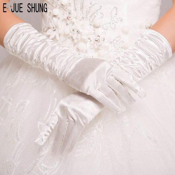 bridal gloves e jue shung full finger wedding black red long satin for women evening party, White
bridal gloves e jue shung full finger wedding black red long satin for women evening party, White