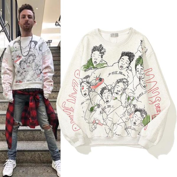 men's hoodies & sweatshirts 21ss high street hip hop graffiti hand-painted print fleece hoodie men women loose round neck, Black
men's hoodies & sweatshirts 21ss high street hip hop graffiti hand-painted print fleece hoodie men women loose round neck, Black