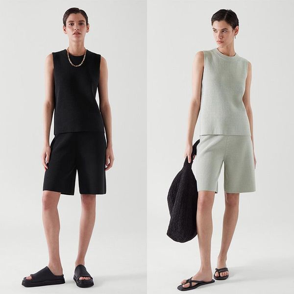 women's tracksuits donsignet 2021 summer o-neck sleeveless tank high waist casual short pants womens suit solid cotton two-piece, Gray
women's tracksuits donsignet 2021 summer o-neck sleeveless tank high waist casual short pants womens suit solid cotton two-piece, Gray