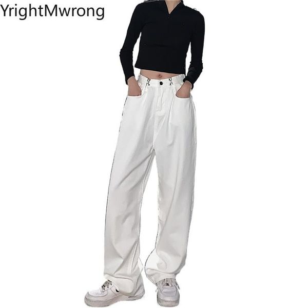 metal pin high waist loose straight leg long solid white denim pant jeans women fashion cargo summer boyfriend baggy trouser women's pa, Black;white
metal pin high waist loose straight leg long solid white denim pant jeans women fashion cargo summer boyfriend baggy trouser women's pa, Black;white