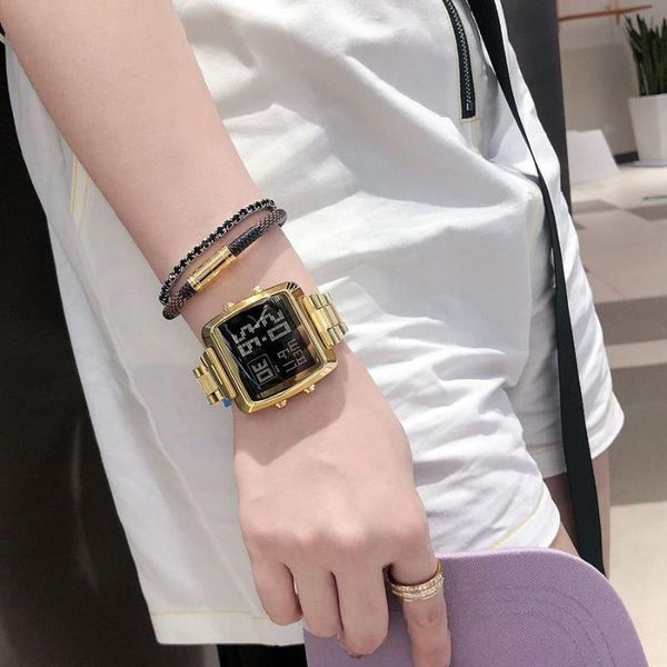wristwatches couple electronic men watch women atmospheric men's and women's luminous waterproof domineering personality female st, Slivery;brown
wristwatches couple electronic men watch women atmospheric men's and women's luminous waterproof domineering personality female st, Slivery;brown