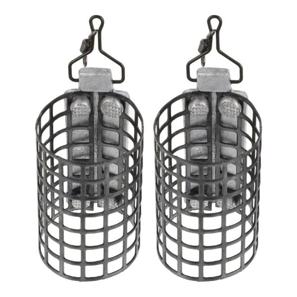 fishing hooks 2 pcs metal trap baskets lure cages outdoor bait cage