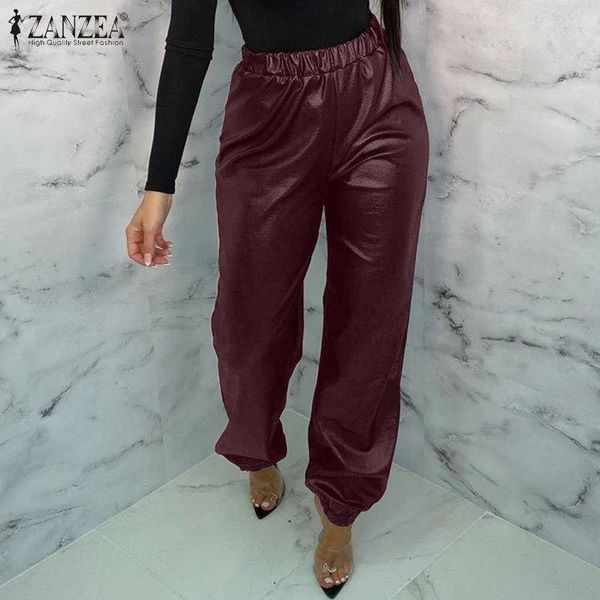 women's pants & capris 2021 spring fashion solid pu leather zanzea casual party harem women elastic waist long trousers pantalon street, Black;white
women's pants & capris 2021 spring fashion solid pu leather zanzea casual party harem women elastic waist long trousers pantalon street, Black;white