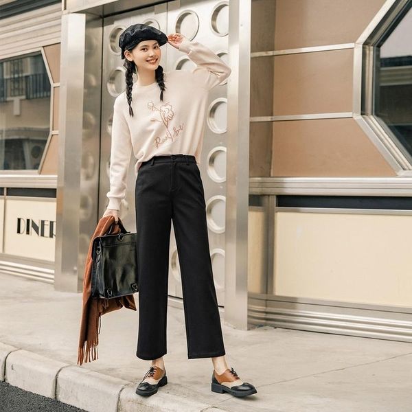 winter arrival women's loose pants capris straight tube mid waist drape &, Black;white
winter arrival women's loose pants capris straight tube mid waist drape &, Black;white