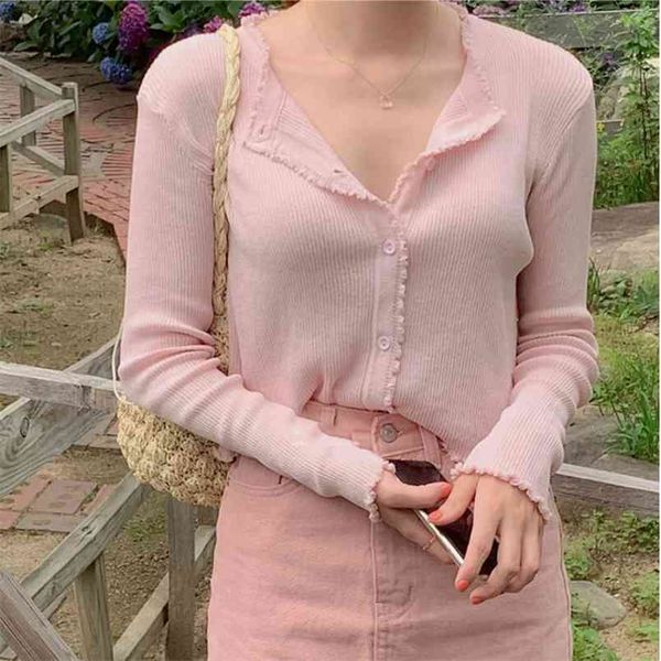 spring summer cute short knitted cardigan long sleeve sweater korean woman 210507, White
spring summer cute short knitted cardigan long sleeve sweater korean woman 210507, White