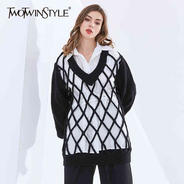thin sweaters for women v neck long sleeve hollow out designer knitting pullovers female autumn clothing tide 210423, White;black
thin sweaters for women v neck long sleeve hollow out designer knitting pullovers female autumn clothing tide 210423, White;black