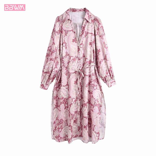 women with belt long sleeve lapel flower print dress vintage fashion single breasted fresh chic female dresses vestidos 210507, Black;gray
women with belt long sleeve lapel flower print dress vintage fashion single breasted fresh chic female dresses vestidos 210507, Black;gray