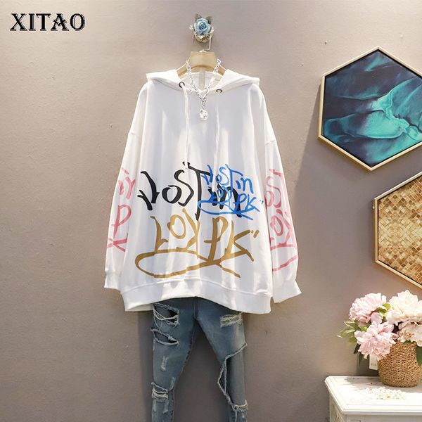 women's hoodies & sweatshirts xitao letter print drawstring autumn korean version loose plus size hooded long sleeve hedging hoodie wmd, Black
women's hoodies & sweatshirts xitao letter print drawstring autumn korean version loose plus size hooded long sleeve hedging hoodie wmd, Black