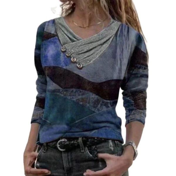 women's blouses & shirts women spring casual button vintage v neck long sleeve pullover autumn print shirt streetwear high quality, White
women's blouses & shirts women spring casual button vintage v neck long sleeve pullover autumn print shirt streetwear high quality, White