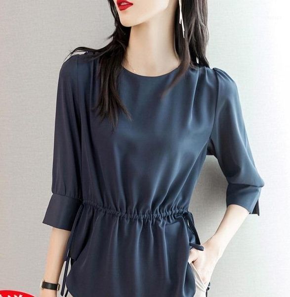 women's blouses & shirts half sleeve waist-tight chiffon shirt women 's short-sleeved fashionable high-end beautiful small 2021sum, White
women's blouses & shirts half sleeve waist-tight chiffon shirt women 's short-sleeved fashionable high-end beautiful small 2021sum, White