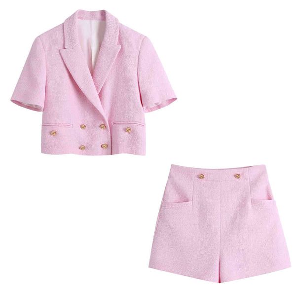 women two piece set textured cropped blazer & shorts high-waist chic lady and shorts 2 piece set 210420, White
women two piece set textured cropped blazer & shorts high-waist chic lady and shorts 2 piece set 210420, White