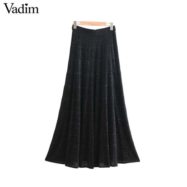 skirts vadim women chic bright black pleated skirt faldas mujer elastic waist solid vintage female casual ankle length ba301
skirts vadim women chic bright black pleated skirt faldas mujer elastic waist solid vintage female casual ankle length ba301
