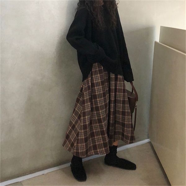 harajuku autumn winter women midi pleated skirt high waist maxi plaid female saias korean streetwear big swing long s 210421, Black
harajuku autumn winter women midi pleated skirt high waist maxi plaid female saias korean streetwear big swing long s 210421, Black