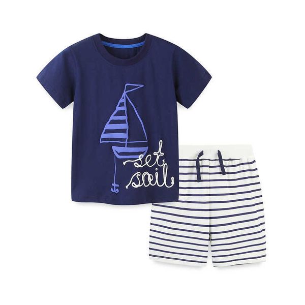 jumping meters summer boys short sleeve sets cotton selling kids clothing + shorts childen's 2-7 years suits 210529, White
jumping meters summer boys short sleeve sets cotton selling kids clothing + shorts childen's 2-7 years suits 210529, White