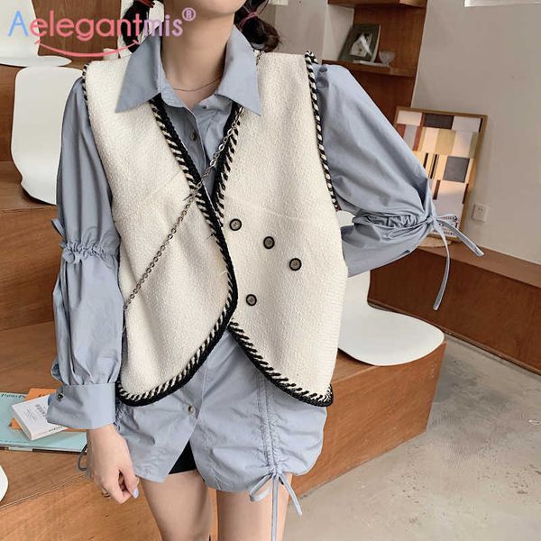 aelegantmis vintage fashion button women black white v neck tweed vest korean sweet kawaii female waistcoat retro 210607
aelegantmis vintage fashion button women black white v neck tweed vest korean sweet kawaii female waistcoat retro 210607