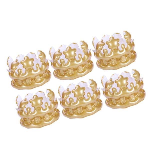 party hats 6pcs creative inflatable crown balloon decor children toy supplies - size (golden)
party hats 6pcs creative inflatable crown balloon decor children toy supplies - size (golden)