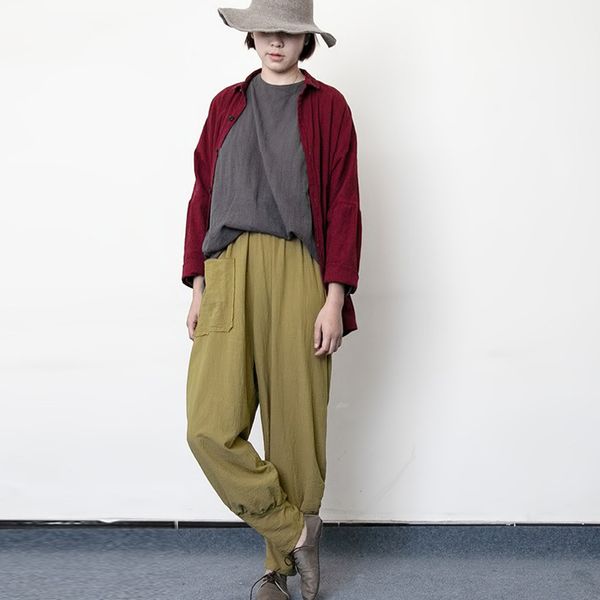 johnature autumn fashion full length all-match women pants casual vintage pocket cotton linen solid color female pants 210521, Black;white
johnature autumn fashion full length all-match women pants casual vintage pocket cotton linen solid color female pants 210521, Black;white