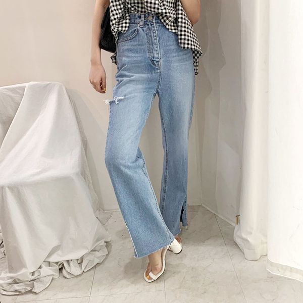 blue high waist wide leg pants women ol trousers vintage work wear denim fashion micro flare jeans 210421
blue high waist wide leg pants women ol trousers vintage work wear denim fashion micro flare jeans 210421