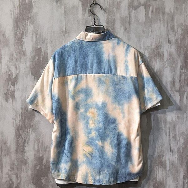 men's casual shirts harajuku summer tie dye shirt men short sleeve holiday hawaii loose fit printing single breasted fashion male, White;black
men's casual shirts harajuku summer tie dye shirt men short sleeve holiday hawaii loose fit printing single breasted fashion male, White;black