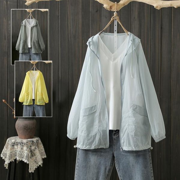 women's jackets women 2021 summer hooded sun protection clothing female casual loose wild thin coat ladies anti-uv breathable jacket19, Black;brown
women's jackets women 2021 summer hooded sun protection clothing female casual loose wild thin coat ladies anti-uv breathable jacket19, Black;brown