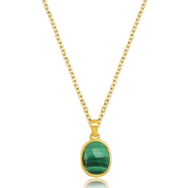 classic green stone pendants necklace for women fashion malachite chains 2021 female party wedding jewelry simple pendant necklaces, Silver
classic green stone pendants necklace for women fashion malachite chains 2021 female party wedding jewelry simple pendant necklaces, Silver