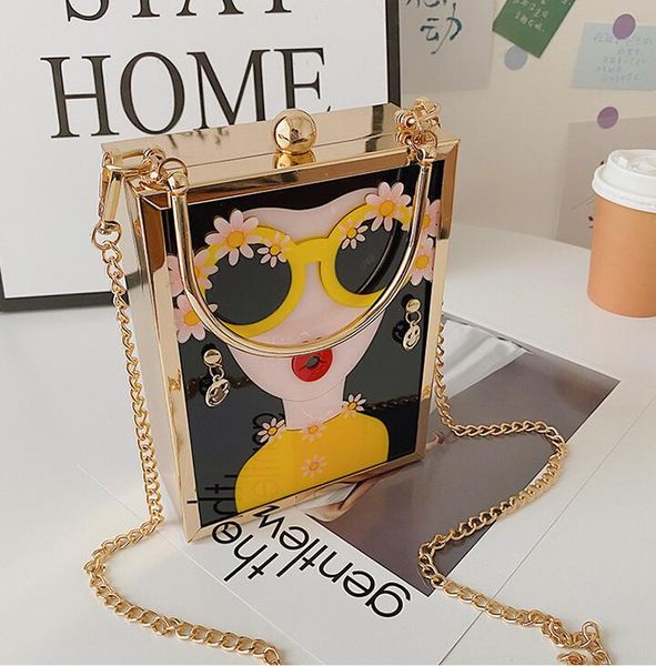 factory wholesale women handbag cute contrast chain bag acrylic hard box fashion handbags personality cartoon street trend messenger bags, Black;red
factory wholesale women handbag cute contrast chain bag acrylic hard box fashion handbags personality cartoon street trend messenger bags, Black;red