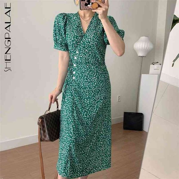 shengpllae elegant floral dress women's summer v-neck cross single breasted lace up waist short sleeve dresses 5c696 210427, White
shengpllae elegant floral dress women's summer v-neck cross single breasted lace up waist short sleeve dresses 5c696 210427, White