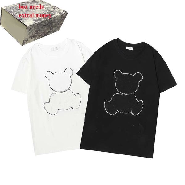 21ss men t-shirts bear printing drilling stylish streetwear breathable summer tees oversize good quality t-shirts, White;black
21ss men t-shirts bear printing drilling stylish streetwear breathable summer tees oversize good quality t-shirts, White;black