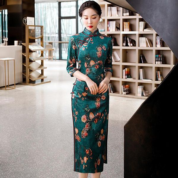 ethnic clothing green women cheongsam traditional chinese style plus size qipao noble elegant evening party vestidos vintage daily dres, Red
ethnic clothing green women cheongsam traditional chinese style plus size qipao noble elegant evening party vestidos vintage daily dres, Red